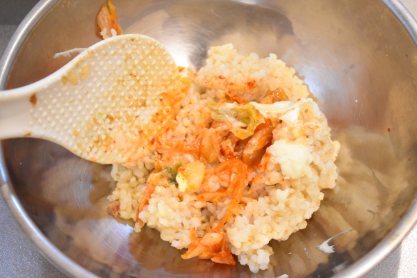 玄米レシピ：アボガドキムチーズドリア